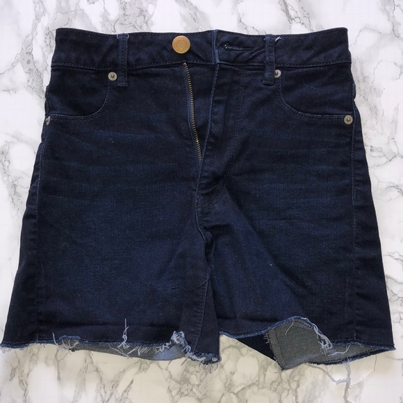 AE super stretch shorts in dark wash - Picture 1 of 3